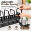Organisateur extensible pour casseroles et couvercles, support en acier au carbone sans perçage de 42 à 53 cm (16,5 à 20,9 pouces) pour armoires et comptoirs de cuisine.