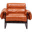 Chaise longue en cire d'huile rétro avec accoudoirs amovibles et assemblage facile-133994746