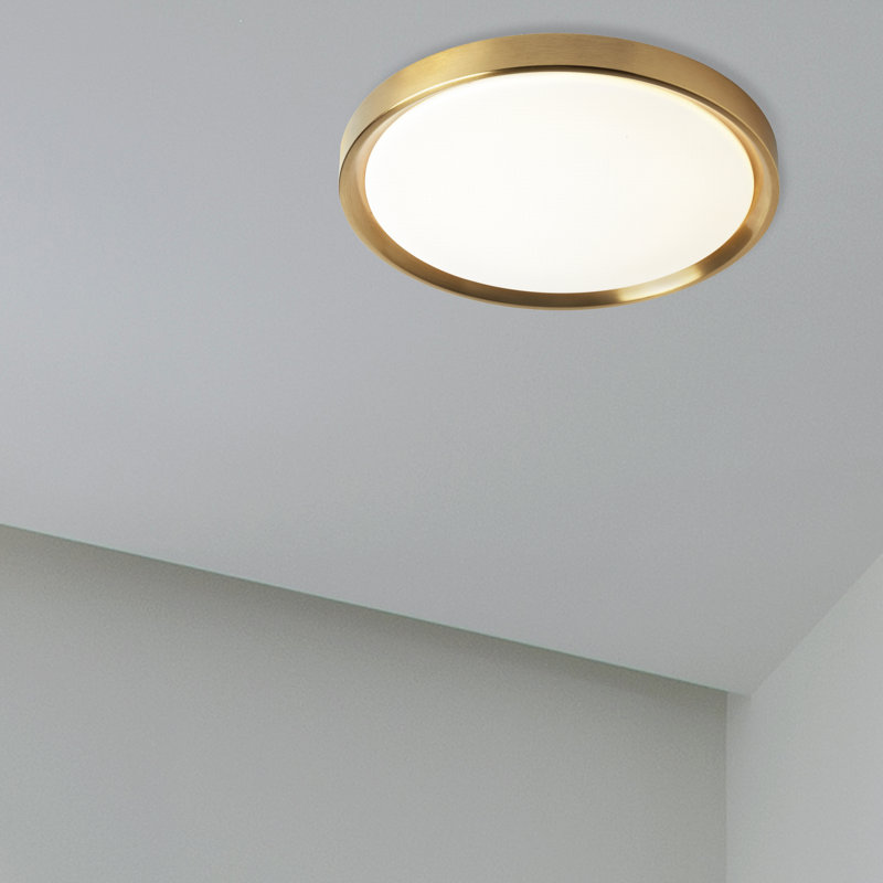 Laboy LED Flush Mount, Aged Brass`