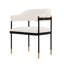 Chaise d'appoint rembourrée en métal Lia-91028766