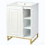 Meuble-lavabo simple 24 po avec comptoir en céramique Braco