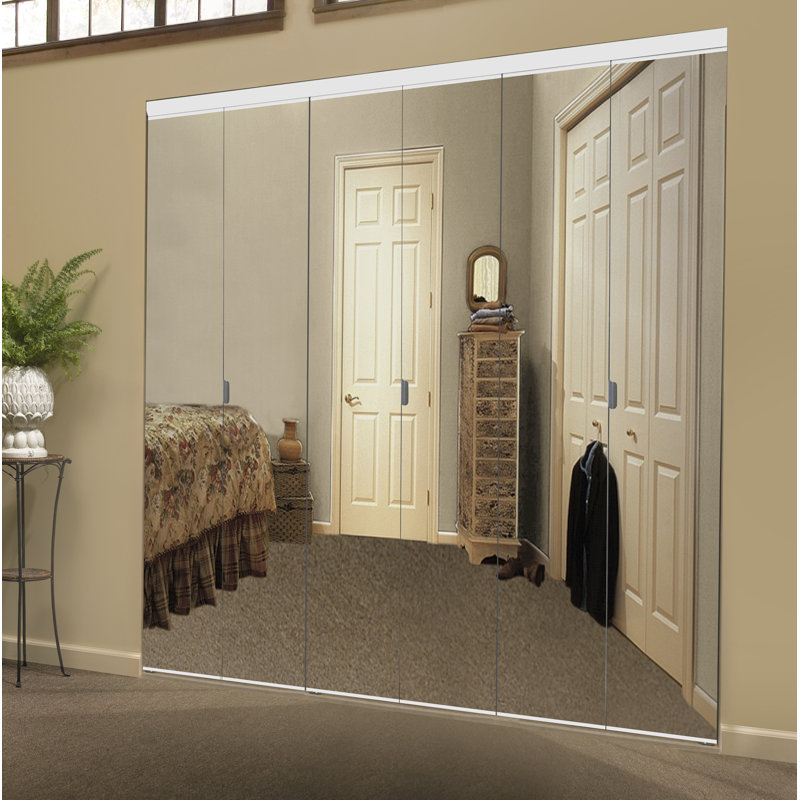 Porte pliante en panneau de fibres à densité moyenne, Blanc, 96 po x 80 po