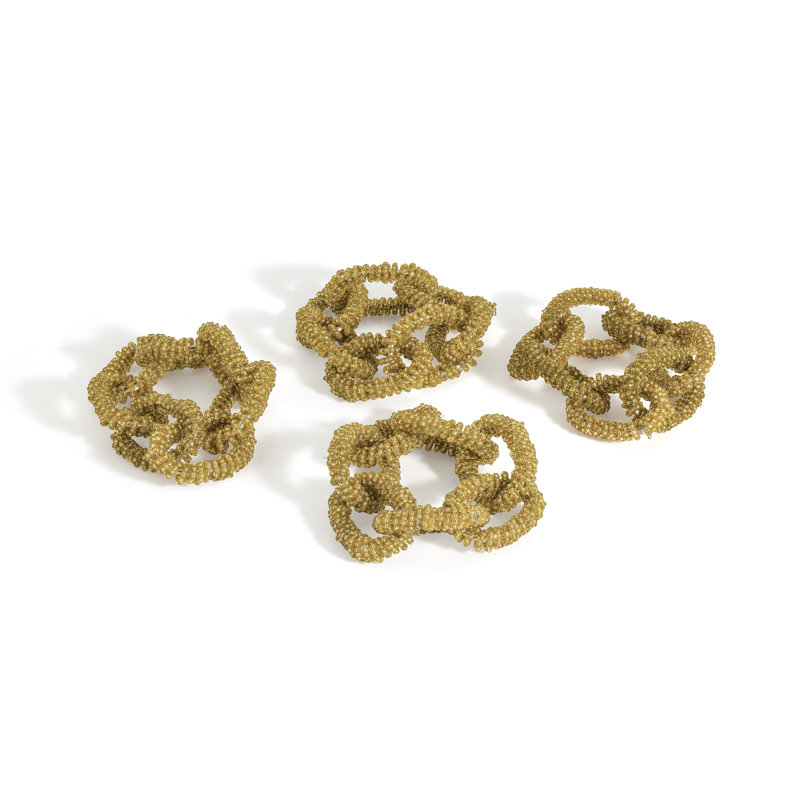 Anneaux de serviette Golden Chain