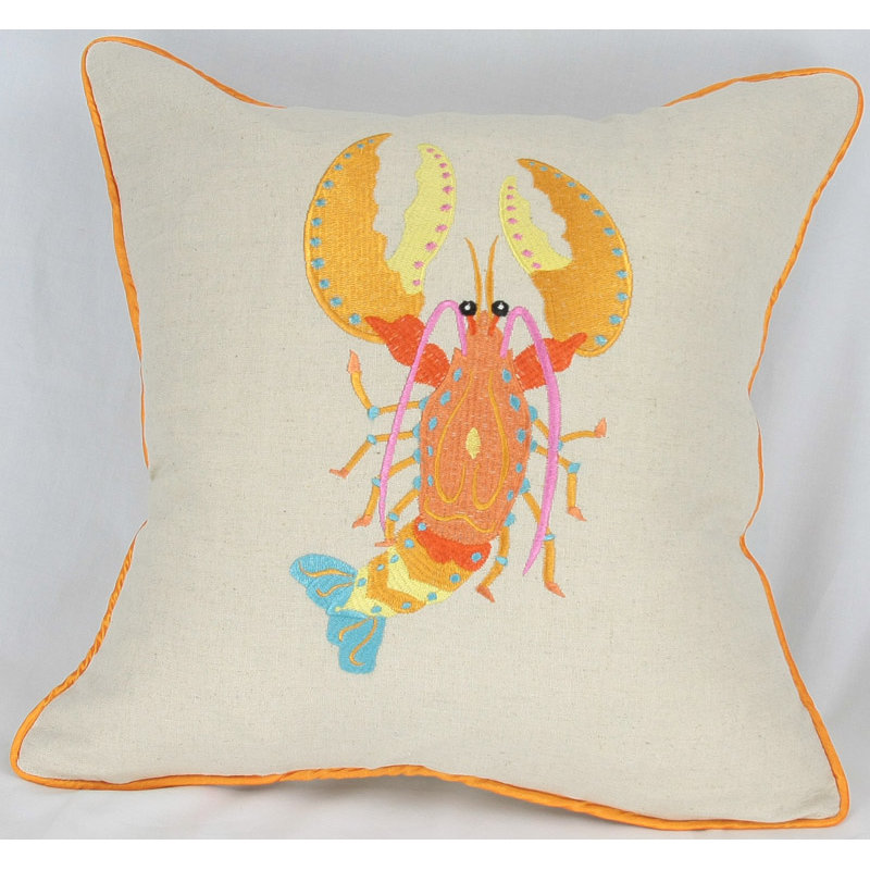 Archipelago Lobster Throw Pillow, Feather