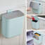 Petite poubelle suspendue avec couvercle en acier inoxydable, bac à compost sans odeur, poubelle peu encombrante pour armoire, sous évier, véhicule récréatif, salle de bain-121471394-121471397