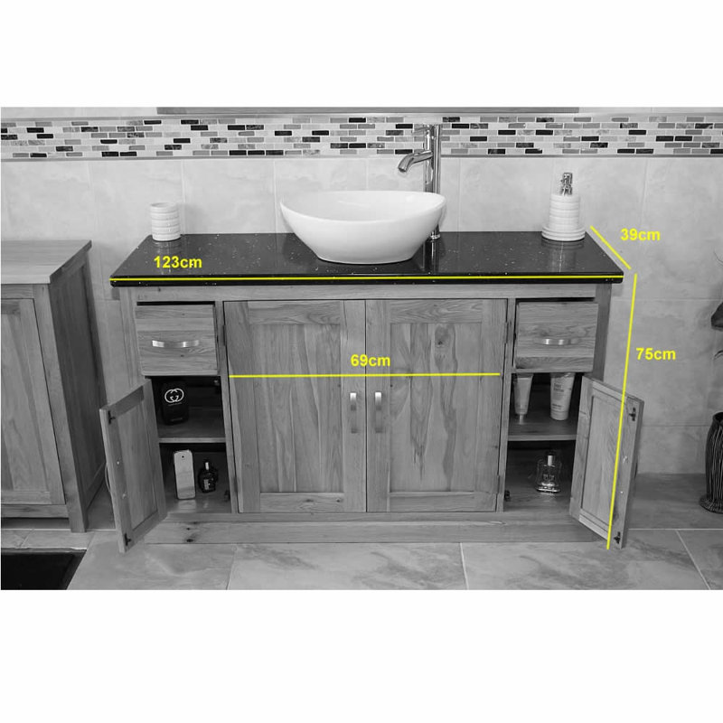 Delisle 1230mm Single Bathroom Vanity with Vessel Ceramic Basin