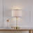Quinita 23"  Glass Table Lamp Set with Touch Control,  LED Bulbs, USB Ports-1854854151