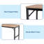 Établi ajustable 48 po pour garage, table d'atelier en bois d'hévéa avec patins en caoutchouc, poste de travail en bois franc, capacité de poids de plus de 2000 lb