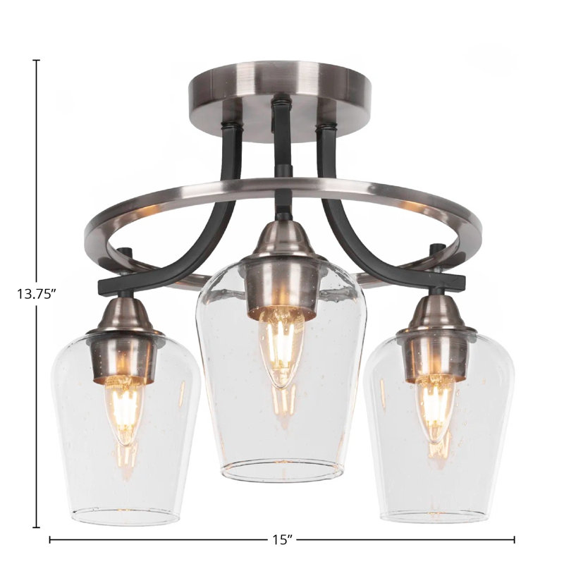 Michell 3-Light Semi-Flush Light