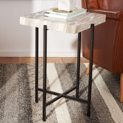 Timor Marble Top End Table by Orren Ellis