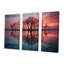 Arbre, silhouette, reflets, soirée, lac, coucher de soleil, ensemble d'art mural-108317196-108317202
