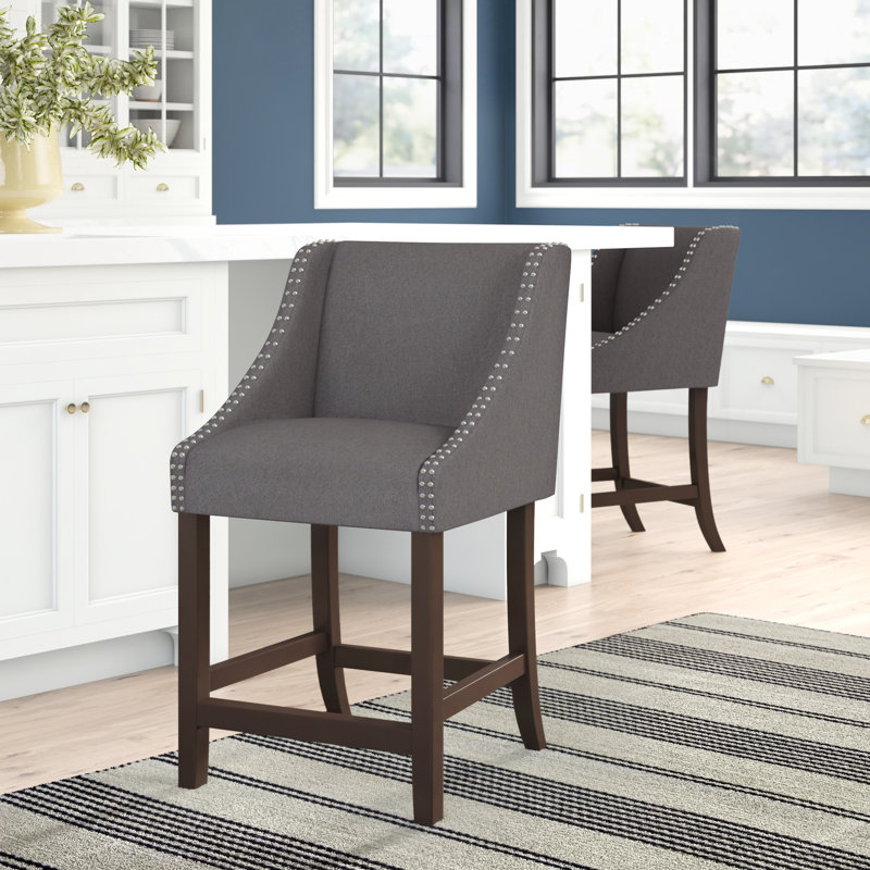 Tabouret Padmukh, Tabouret de comptoir (siège d'une hauteur de 24 p, Gris foncé
