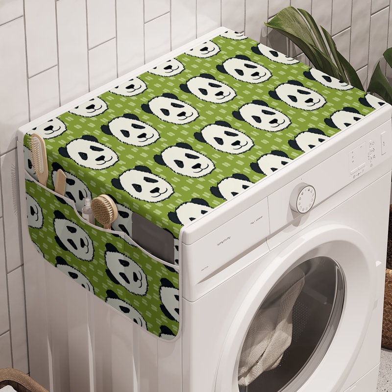 Ambesonne Panda Washing Machine Organizer Pack of 2 47" x 18.5" Multicolor