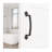 Matte Black Steel Single Door Barn Door Hardware Kit Standard Single-59061556