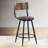Devon  Wood And Metal Swivel Stool