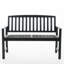 Banc de jardin en bois gris foncé de 44,49 po de largeur, pratique à l'extérieur, gris-583146239