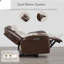 Fauteuil inclinable électrique Mejas en cuir véritable avec port USB-252980481