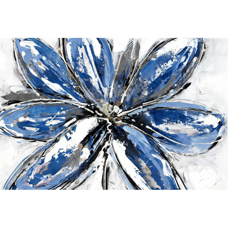 "Pétale bleue" sur toile