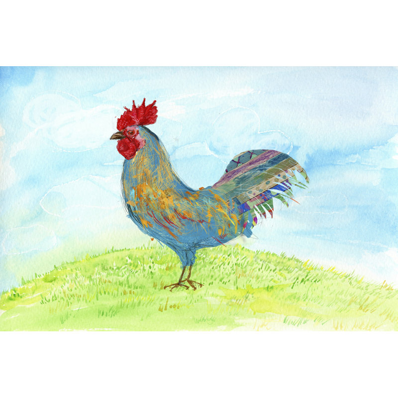 Meadow Rooster by Ingrid Blixt - Wrapped Canvas Print, 30cm H x 46cm W x 3.8cm D