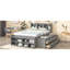 Lit double compact avec rangement en bois de pin, design gris moderne pour la maison