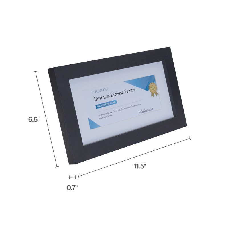 Melannco Business License Frame