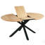 Ensemble de table de salle à manger extensible 5 pièces, table de salle à manger extensible ronde à ovale avec chaises rembourrées-900250572-900250575