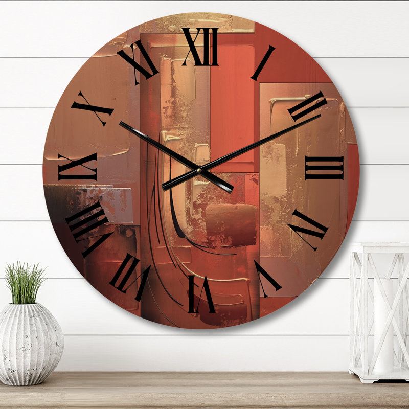 Horloge murale en bois massif Alysiana, Moyenne