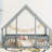 House-Shaped Floor Bed with Fence, Guardrails-834386819-834386831