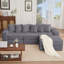Canapé modulaire en velours côtelé avec assise profonde et coussins décoratifs Corduroy-118136055