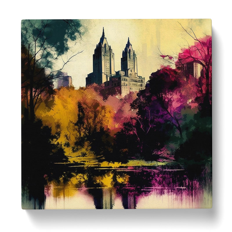 Central Park Expressionism - No Frame Print, 35cm H x 35cm W x 3cm D