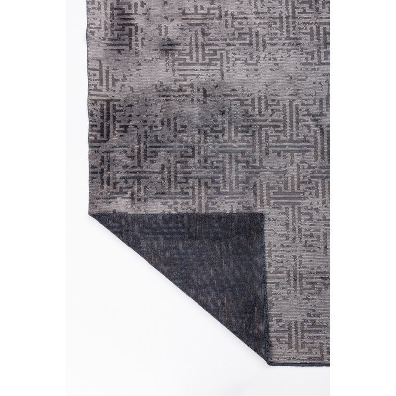 Rapture Gray Camouflage Luxury Area Rug, Rectangle 7'10" x 11'2"
