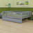 Wood Daybed With Trundle And Fence Guardrails-1255927858