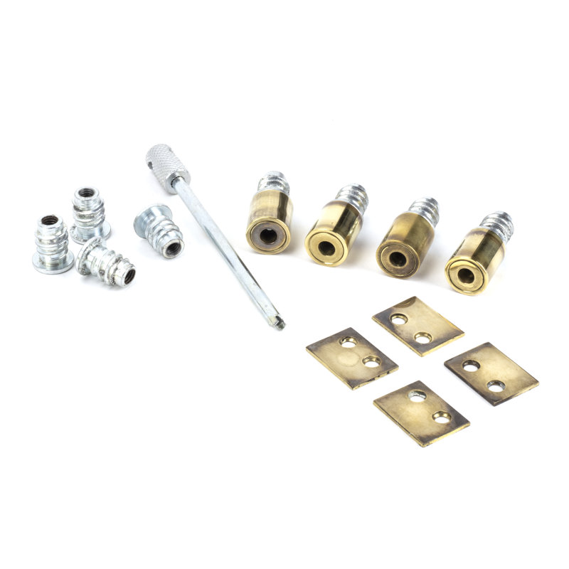 Secure Stops Door Accessory, Aged Brass