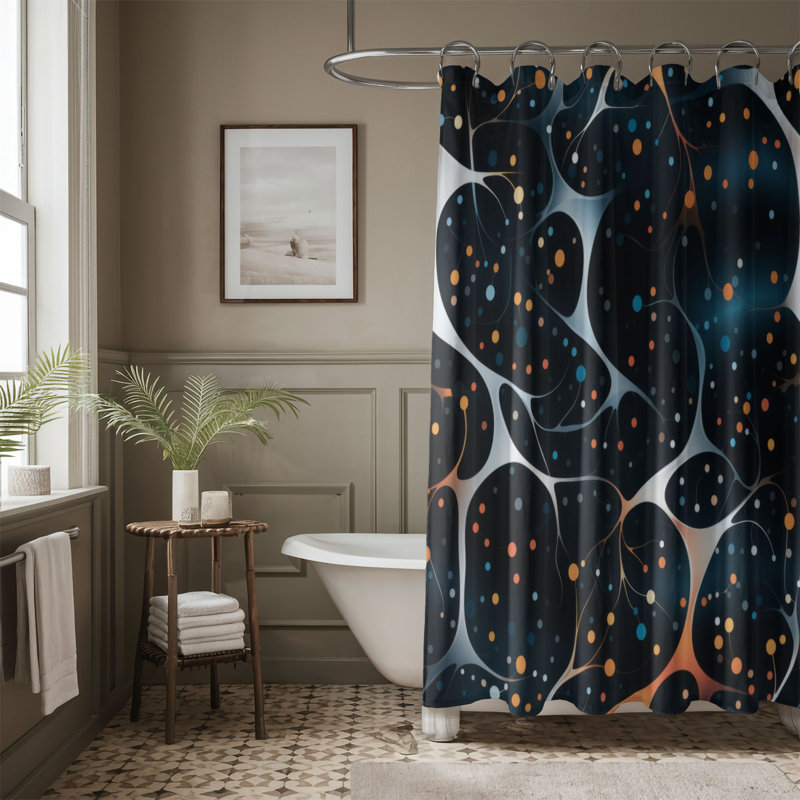 Variété géométrique - Rideau de douche Premium, H 74 po x l 71 po