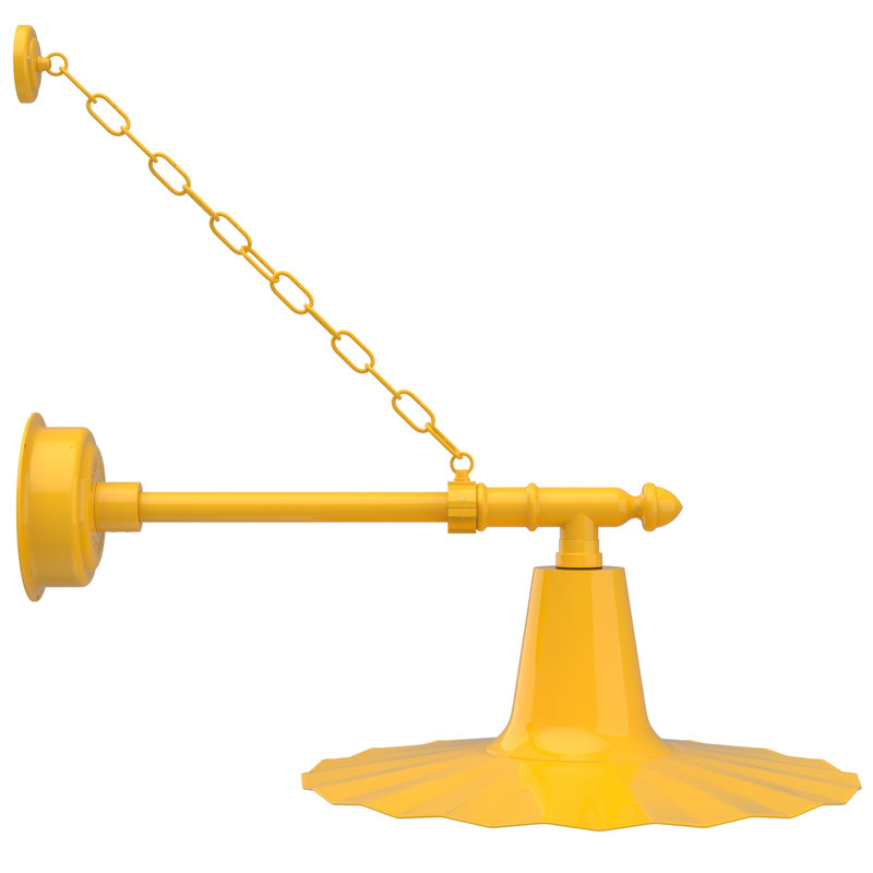 Iris LED Wall Light, 7.5" H x 20" W x 20" D, Yellow