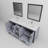 Ziva 80 in W x 22 in D Double Bath Vanity, White Top, 30 in Mirrors and Chrome Faucet Set-87293379-113107683