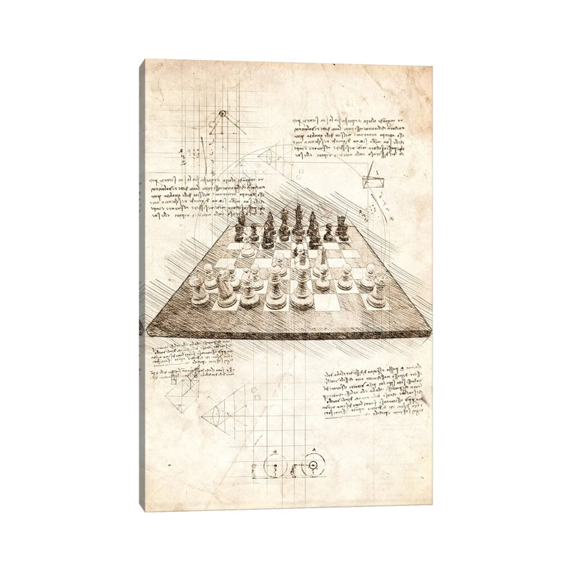 Chess Board by Cornel Vlad - Wrapped Canvas Gallery-Wrapped Canvas Giclée, 20.32 cm H x 30.48 cm W