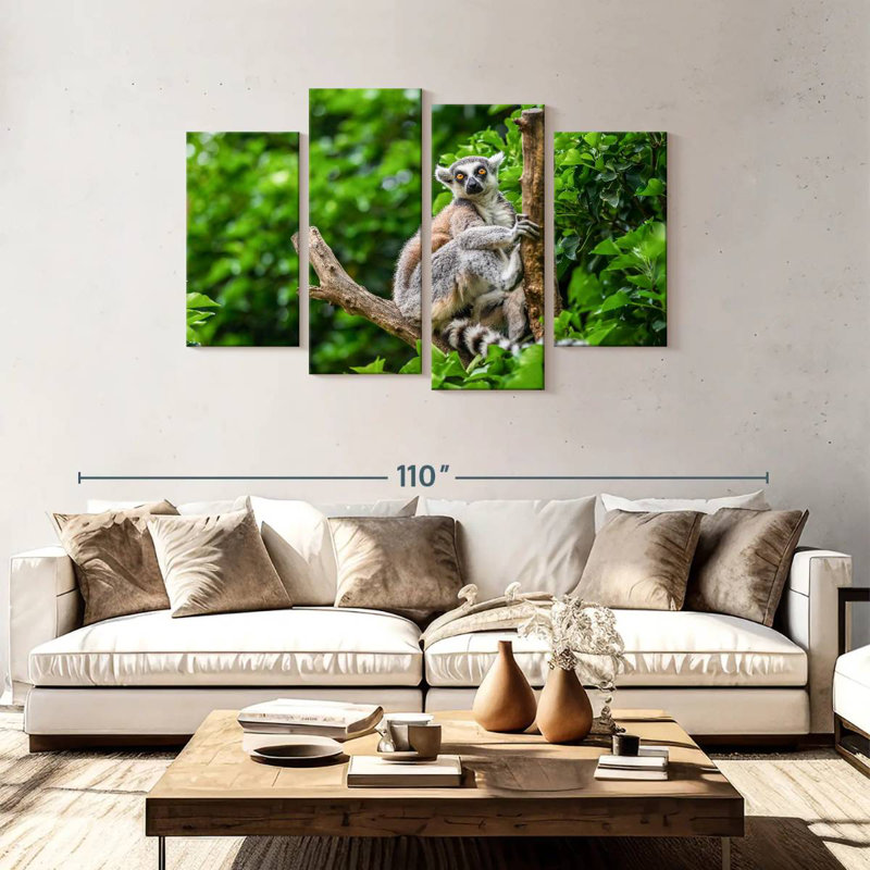 Brampt Stunned Lemur, 48" H x 75" W