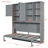 Twin Murphy Bed Cabinet With Lights Bookcase And Power Outlets-200358852
