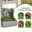 Lit de jardin en métal avec treillis et roues H 4 pi x l 4 pi - gris-1346487875