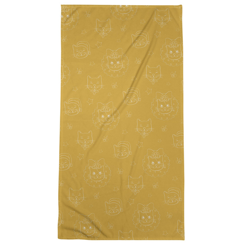 Bath Towel, Gold, Microfiber