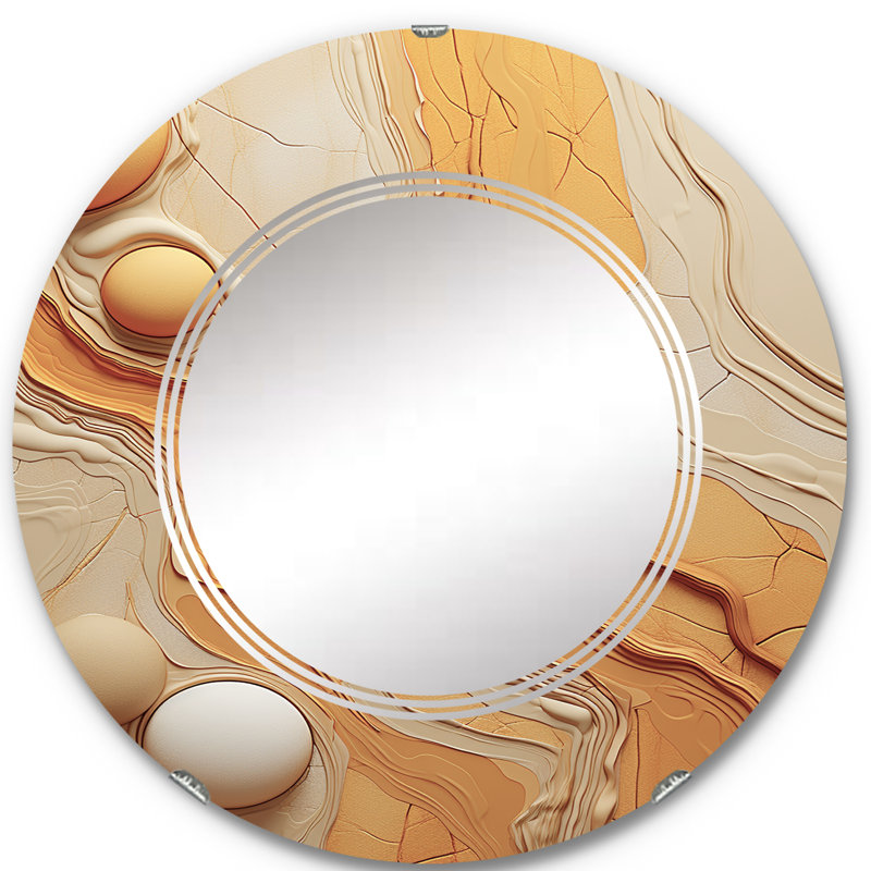 Offrey - Miroir mural moderne rond, 24 po x 24 po