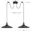 2 - Light Black Umbrella Pendant