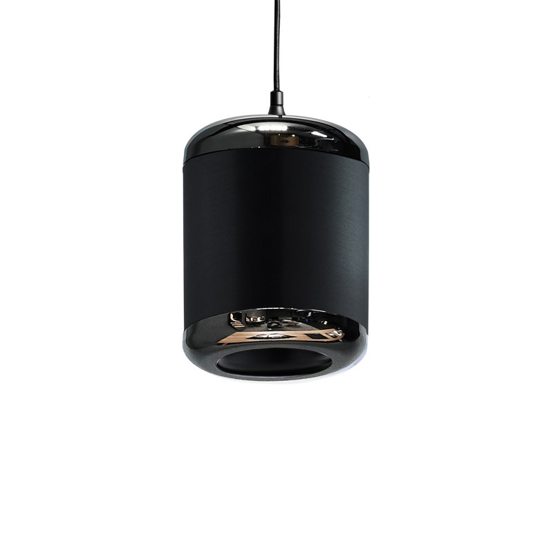 Lambalot 2 - Light Black LED Unusual Pendant, Chrome