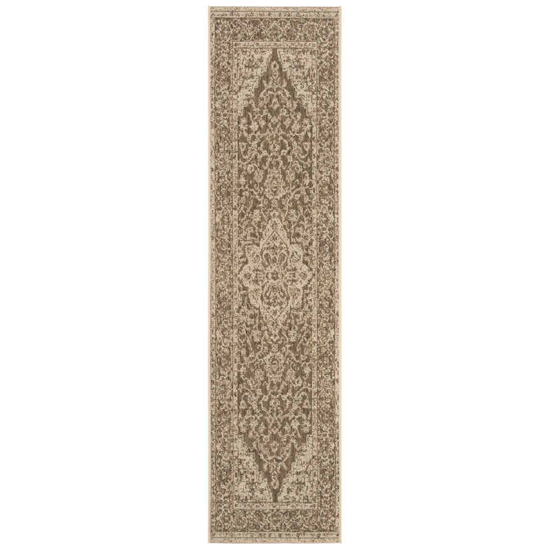 Tapis oriental beige / crème Danya, Tapis de couloir 2 pi 2 po x 10 pi