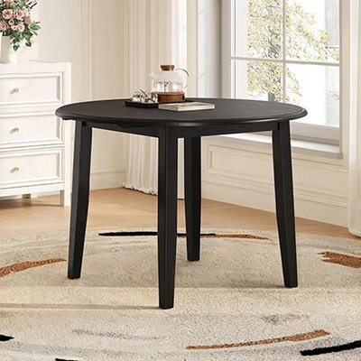 Table de salle à manger extensible ronde pour 2 à 4 personnes, table de salle à manger pliante en bois avec taille réglable, conception peu encombrante pour les petits appartements et les salles à manger - NOIR