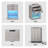 Modern Gray Nightstands with Multi-color RGB LED Lights & Charging Station, 2 Drawers & Open Shelf in Minimalist Style-1441720300