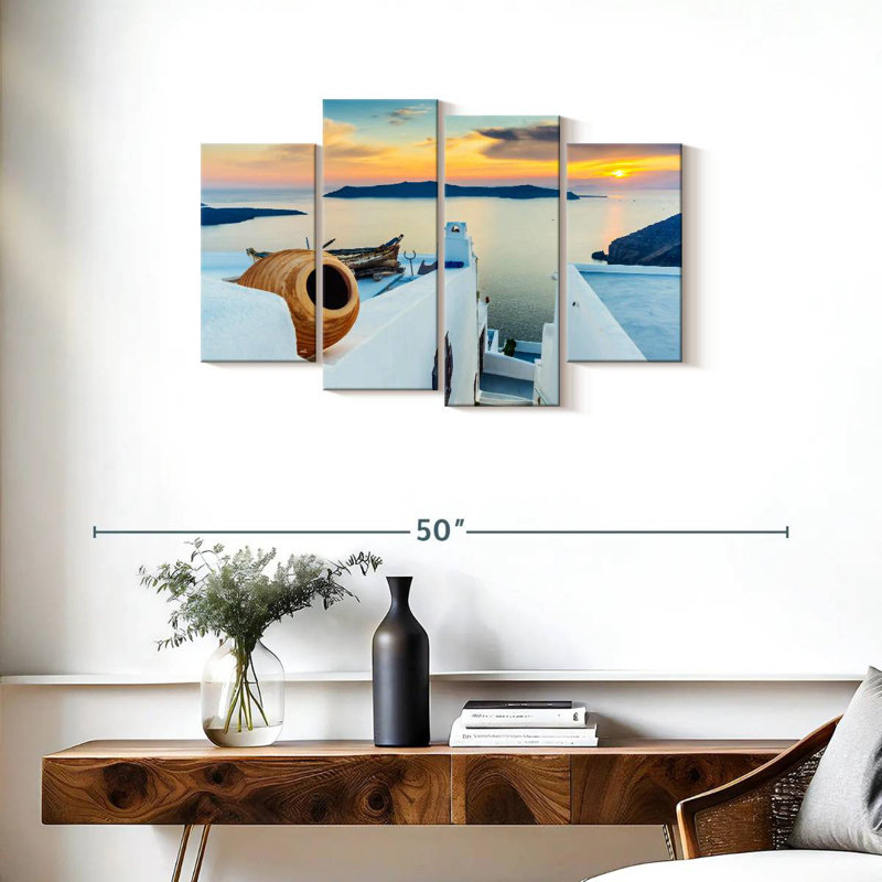 Nicci Scenic Santorini Sunset, H 22 po x l 36 po
