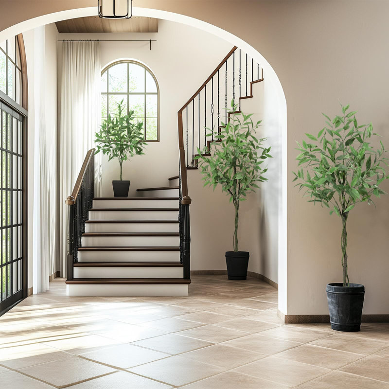 Artificial Tree Plant Eucalyptus Tree Tall, 60" H x 6" W x 6" D
