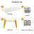 Metal Base Dining Table 